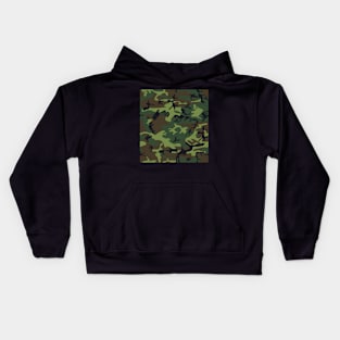 Green Woodland Military Camo Kids Hoodie